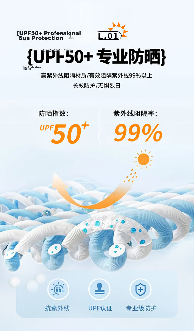 VANCL Men's Summer Loose Outdoor Sun Protection Skin Jacket Lightweight Breathable Sunscreen Coat White L 4