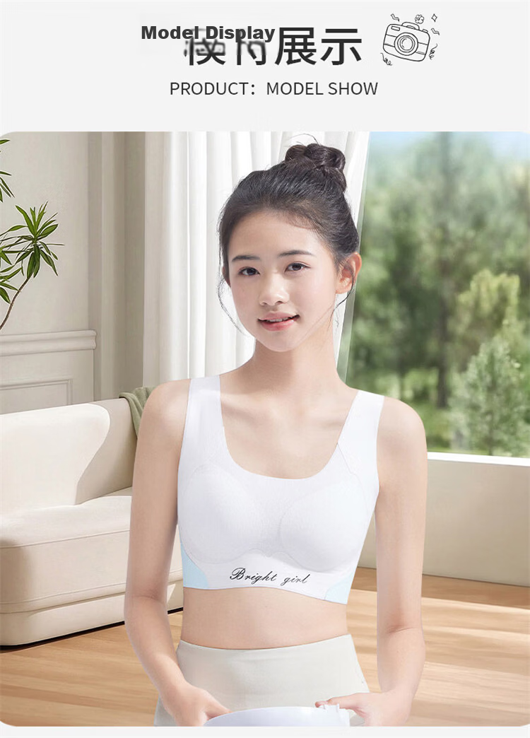 GUJIN Girls Youth Development Seamless Underwear Vest Junior High School Student Sports Bra for Girls Age 12 Teen Girl Bra 8