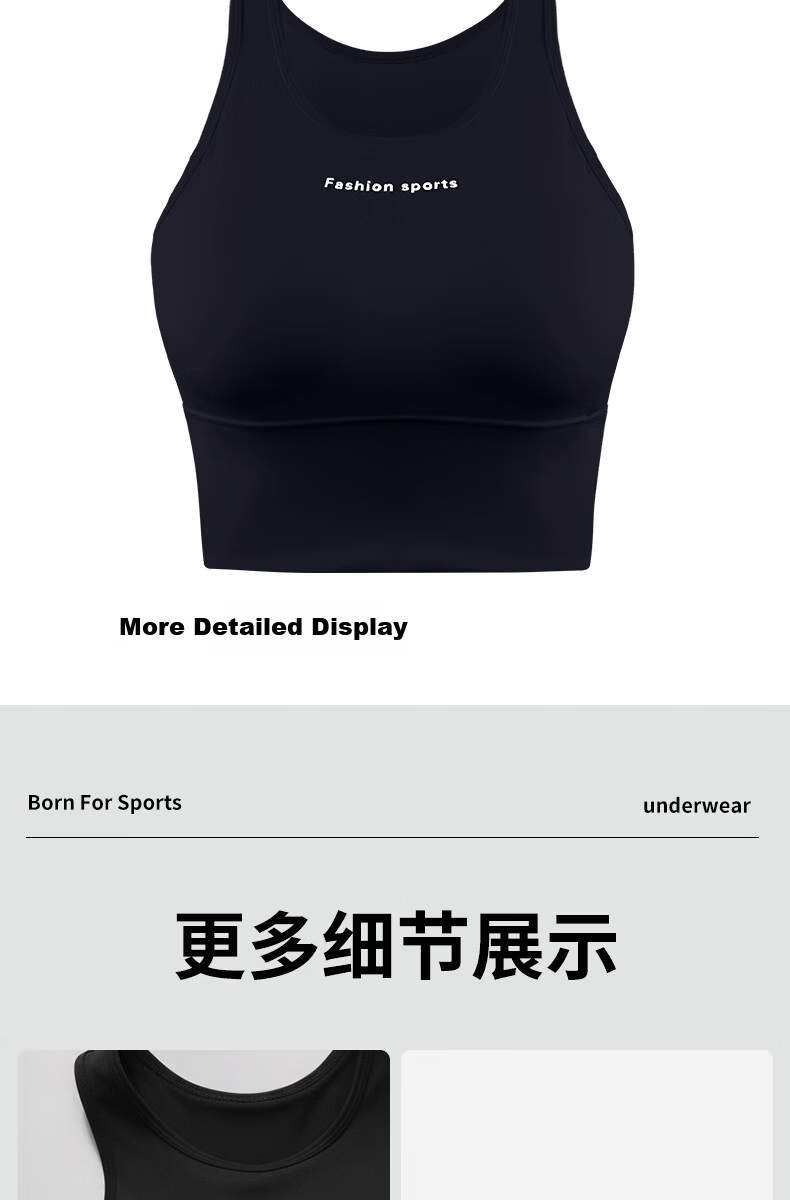 GUJIN Women's Sports Bra 2026 Strap Tank Top Shockproof Push-Up Anti-Sagging Fitness Running Yoga Seamless Bra 17
