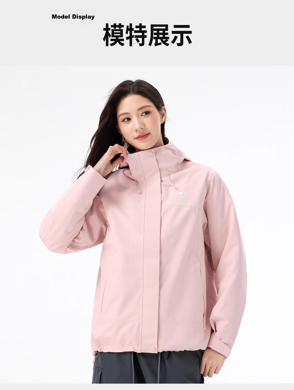 CAMEL Women's Outdoor Jacket Men's 3-in-1 Waterproof Breathable Down Liner Hiking Mountaineering Coat 28
