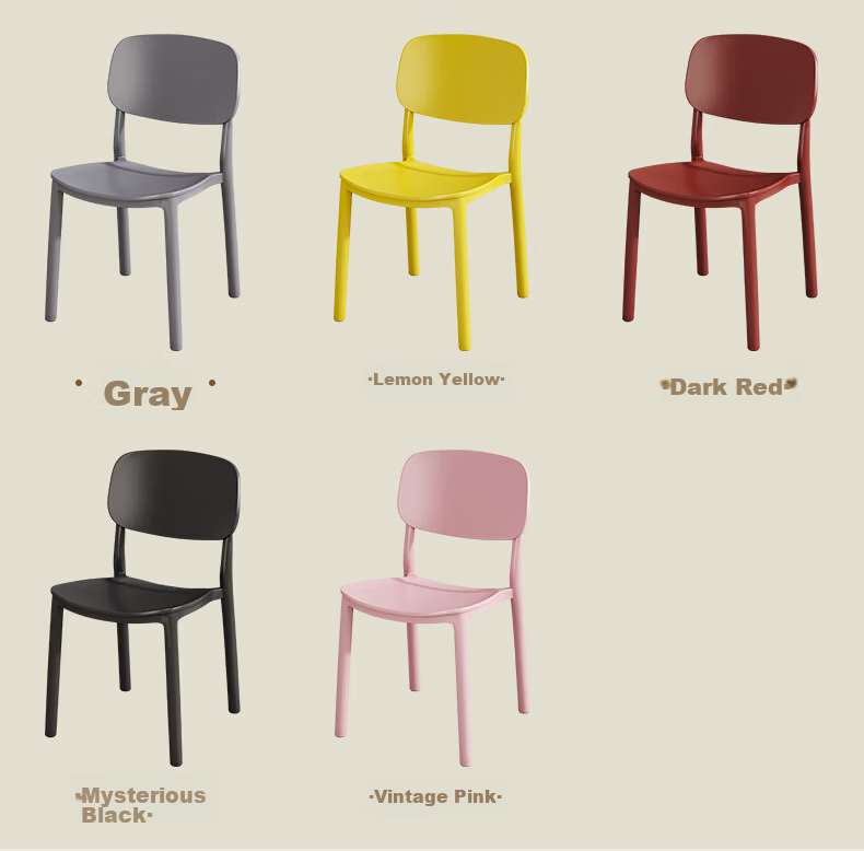Chibilun Dining Chair Leisure Back Plastic Stool Office Chair Home Desk Chair Study Makeup Chair Computer Chair Set of 2 16