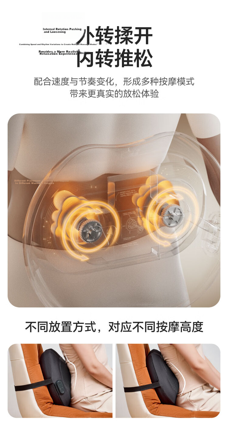 JD Original Intelligent Waist Massager, Massage Cushion Back Max, Three-Fold Shoulder Neck And Waist Back Massager, Waist Protection, Kneading, Hot Compress, Health Care Massage, Gift for Boyfriend Girlfriend Parents 6