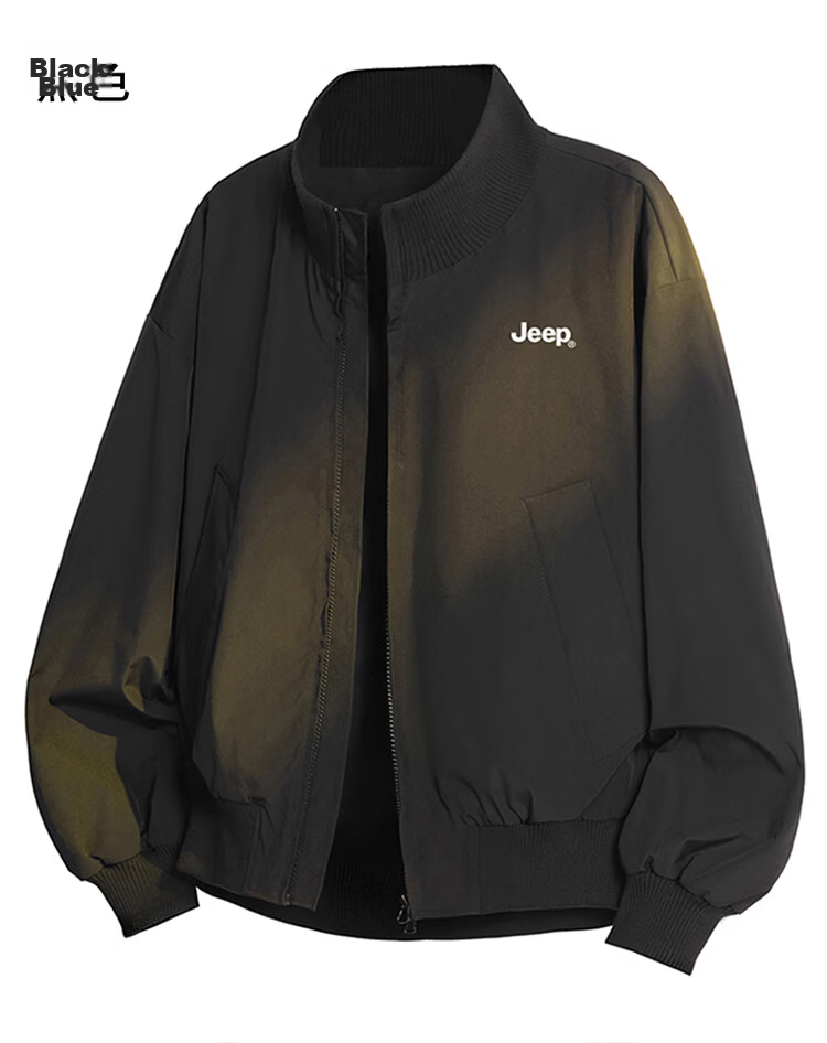 JEEP Men's Spring Autumn Jacket Loose Casual Trendy Outdoor Coat Khaki L 9