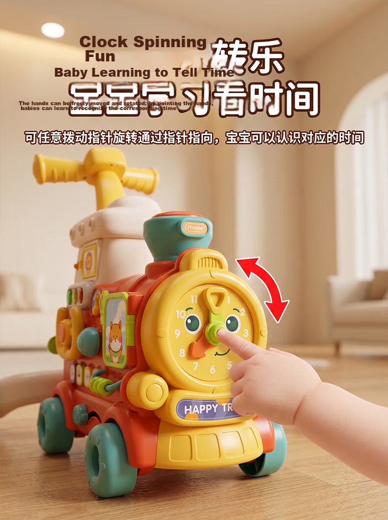 DEERC Baby Walker O-Leg Prevention Train Push Toy 0-3 Years Toddler Walker Birthday Gift 12