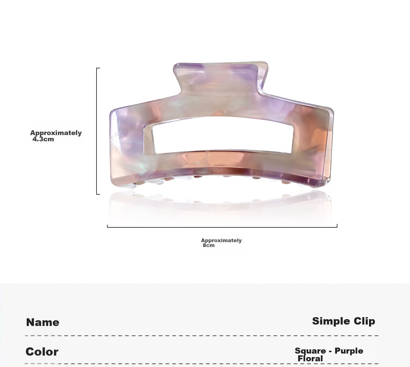 Qlady Acetate Gradient Hair Claw Clip for Women 2026 New Elegant Back Hair Clip Shark Clip Birthday Gift 6