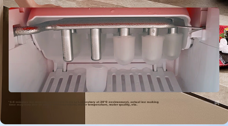 Coca-Cola Home Ice Maker Small 2026 New Upgrade Large Window Fully Automatic One-Key Cleaning Bullet Ice Dormitory Low Power Ice Machine 6