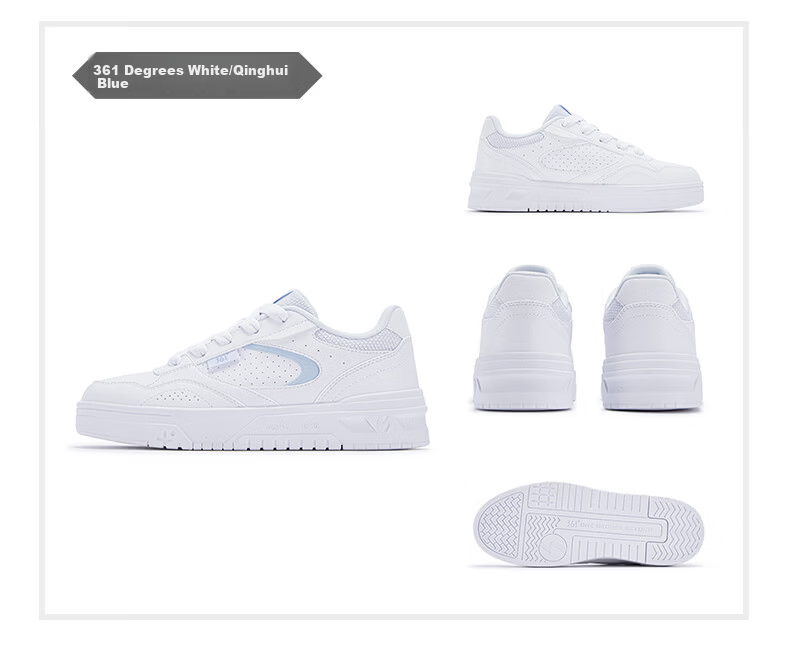 361° Soda Women's Summer Breathable Low-top White Sneakers Lightweight Versatile Casual Shoes 682616618-2 24