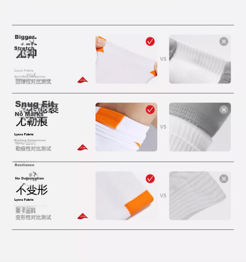 VICTORIATOURIST 3 Pairs Spring Summer Basketball Socks Men Professional Breathable Sports Elite Mid-Calf Running Socks 6