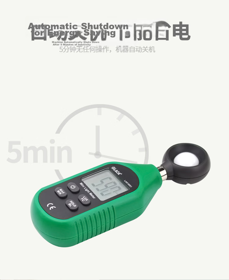 LAOA LA818001 Mini Digital Illuminance Meter Lux Meter Light Meter Tester 10