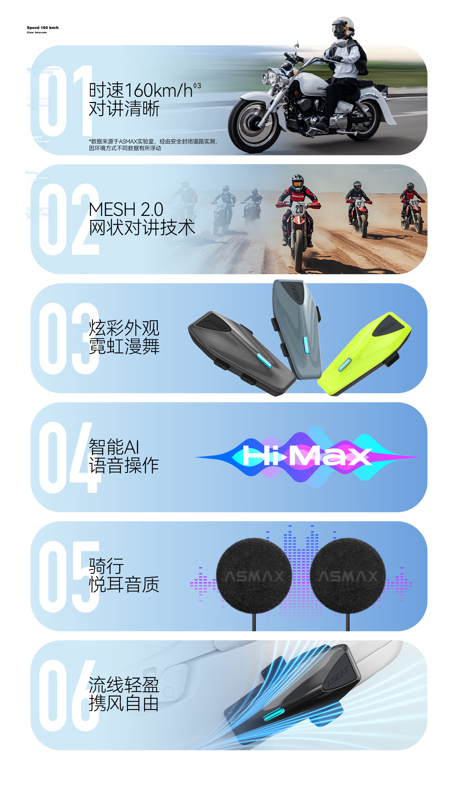 ASMAX S1 Bluetooth Helmet Headset Motorcycle Riding Dedicated High-End Noise-Cancelling Professional Full-Face Built-in Max 3