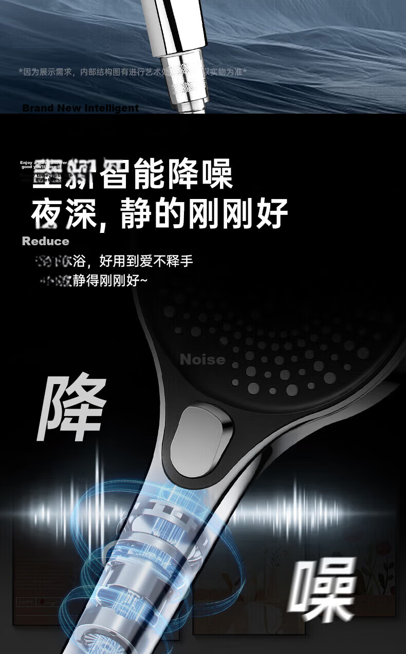 JROR [Seiko] High-Pressure Shower Head Large Panel Three-Mode Handheld Shower Bathroom Showerhead 15