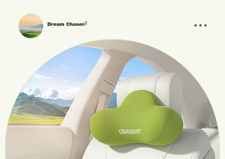 ICAROOM Car Headrest Neck Pillow Cervical Pillow Lumbar Support Cushion Seat Backrest Pad Cushion 5