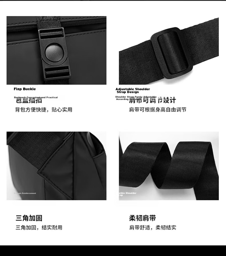 361° Men's High-End Crossbody Bag New Large Capacity Shoulder Bag Business Commuting Outdoor Travel Trolley Bag 11