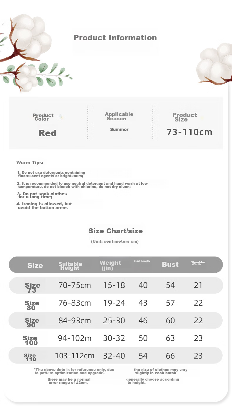 Youqi Girls 2026 Summer New Red Cherry Lightweight Breathable Sweet Princess Dress for Toddler Birthday 9