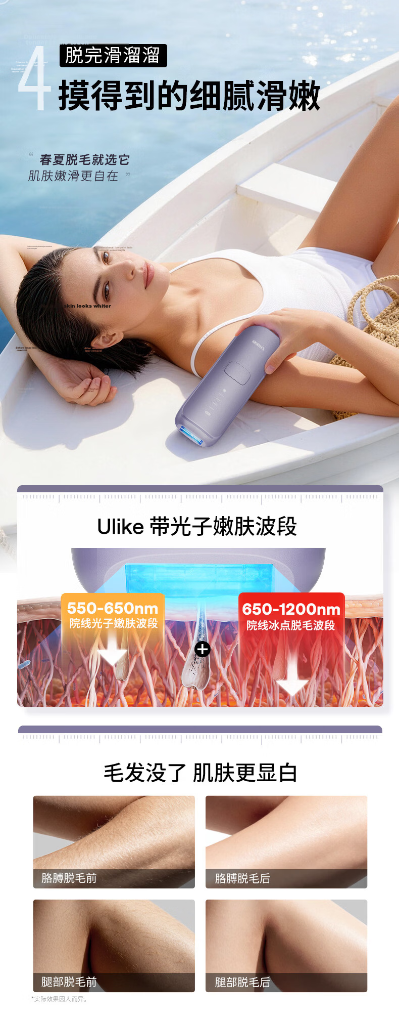 Ulike Air4 Max Sapphire Ice Point Hair Removal Device Beard Trimmer Shaver Beauty Instrument Birthday Gift for Girlfriend 7