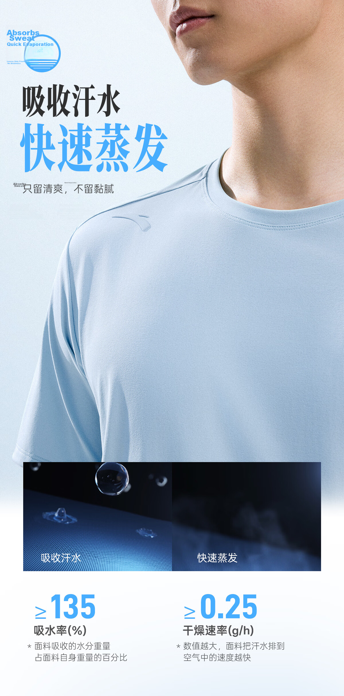 Anta Ice Silk Quick-Dry Sports Short Sleeve T-Shirt Men Summer New Ice Silk Breathable Fitness Running Top 6