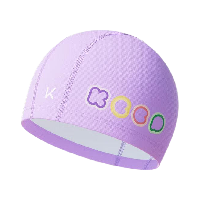 Keep Children's Swim Cap, Non-Binding, for Boys And Girls, Comfortable Fabric Cap, Baby Ear Protection, Swimming Equipment, 250 Purple