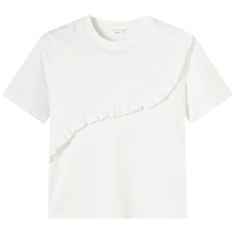 TonLion 2026 Summer New Women's Short Sleeve T-Shirt Loose Unique Chic Stylish Top