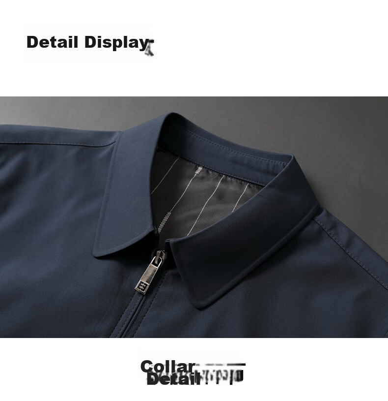FIRS Men's Jacket Executive Coat Spring Autumn Business Casual Young Middle-aged Turn-down Collar Simple Workwear Short Coat 12