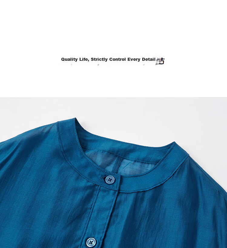 Demana [Smooth Tencel] Spring Lightweight Outdoor Crew Neck Wrinkled Hem Loose Short Petite Women's Jacket 12