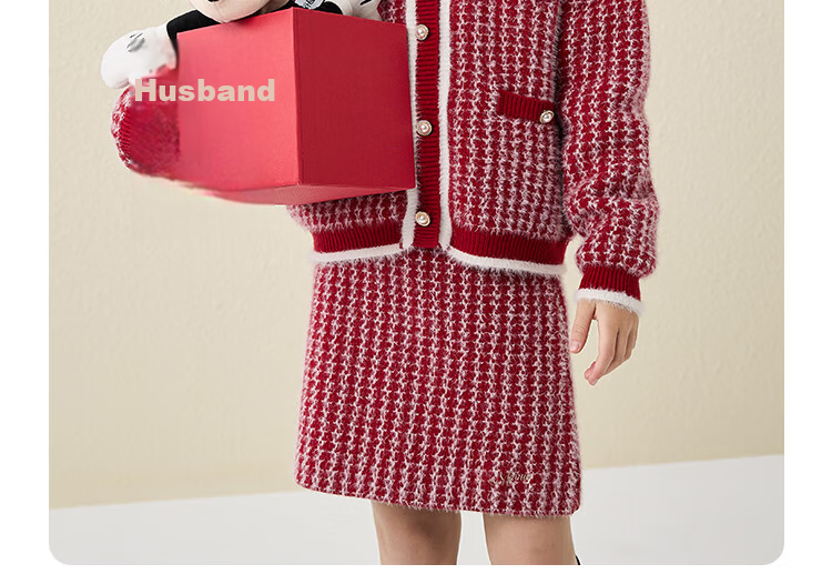 DISNEY Girls' Thickened Sweater Dress Red Lunar New Year Outfit 23 Winter DB331TE16 Bright Red Size 130 8