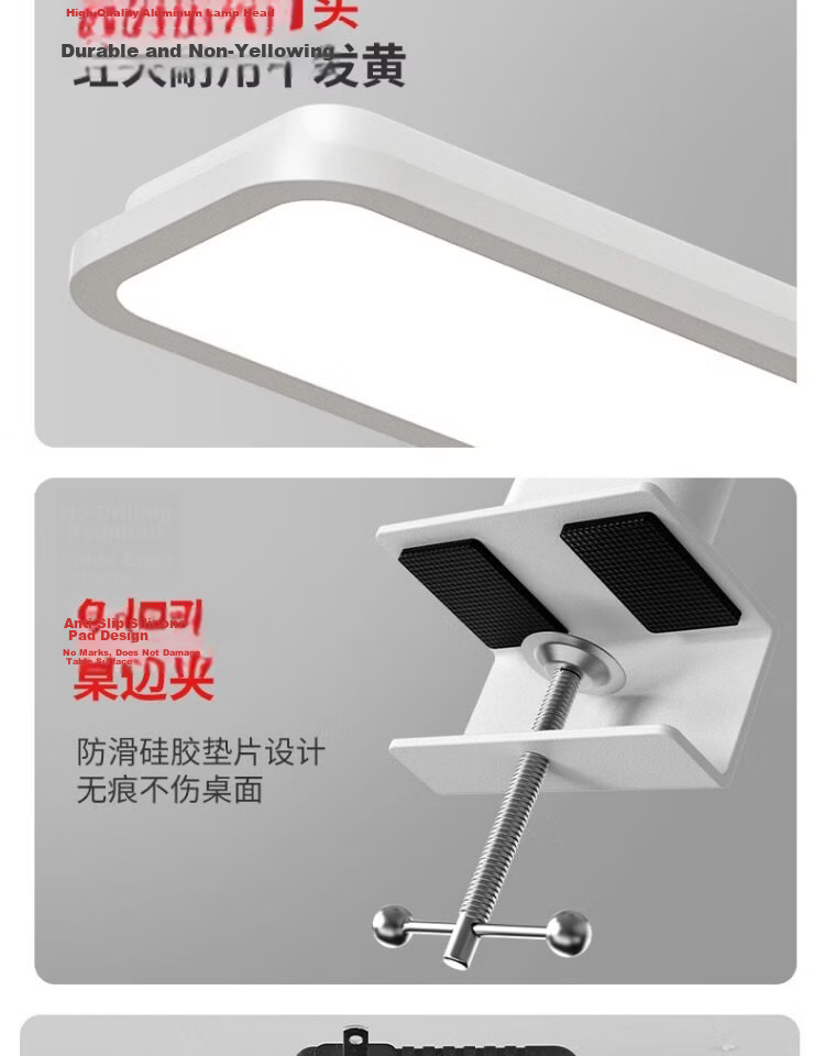 Laberta Wall-Mounted Long Eye-Protection Desk Lamp Full-Spectrum Children's Study Table Lamp Clip-On Anti-Myopia 25