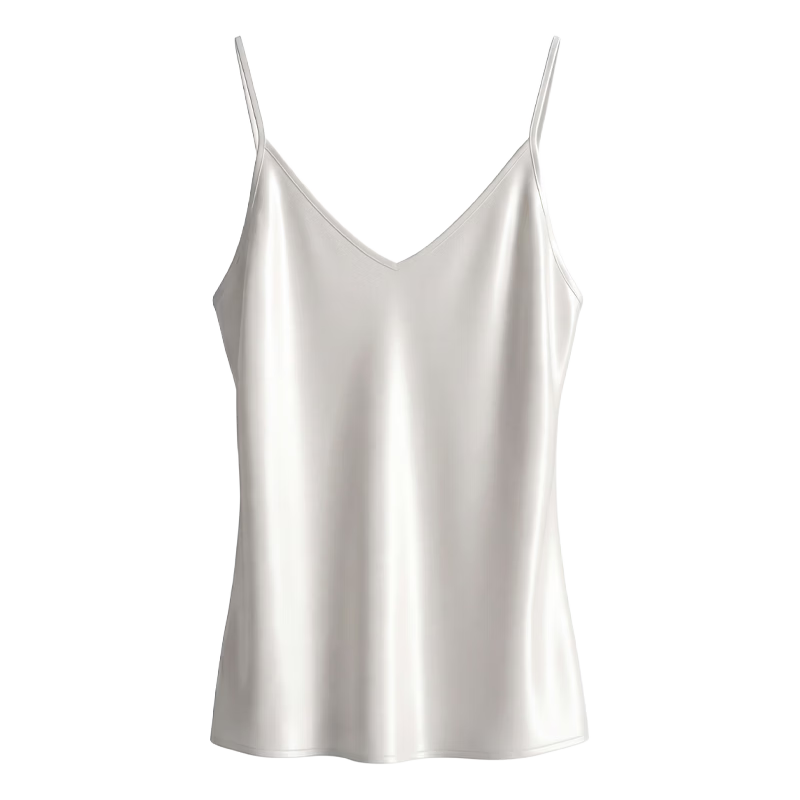 GUJIN Ice Silk Camisole Women's Inner Wear 2026 New Summer Loose V-Neck Sleeveless Faux Silk Top hy