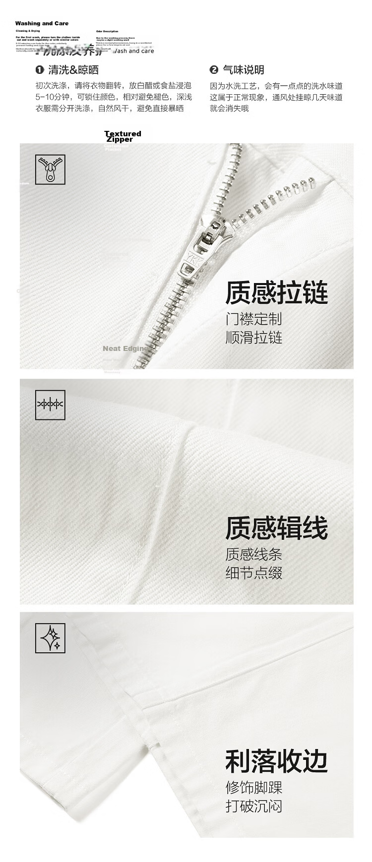 LeTing Naifu Loose Wide-Leg Casual Pants Summer New Straight Slim Yamamoto Pants Denim Off-White (In Stock) M 3