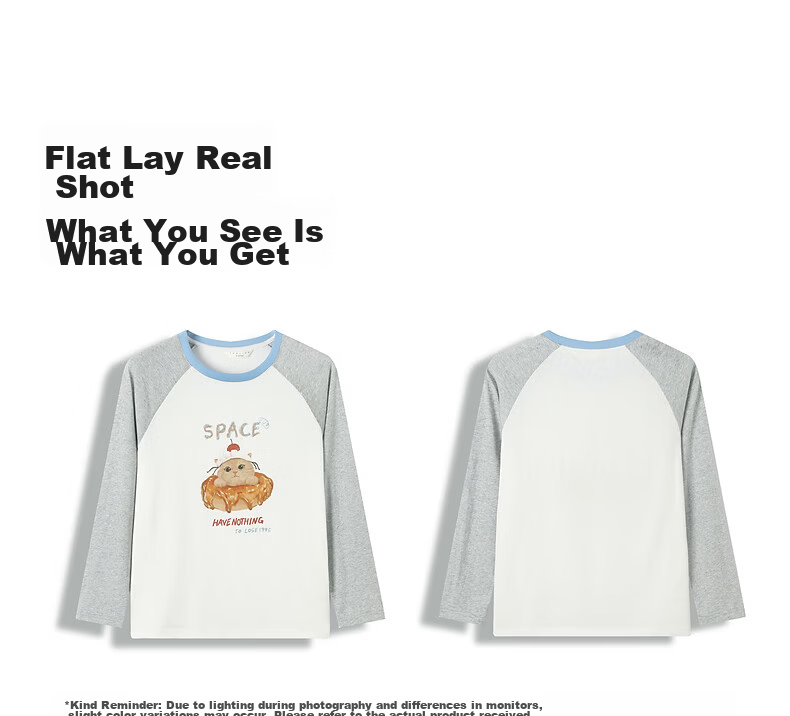 TonLion 2026 Spring Women's Raglan Long Sleeve T-Shirt Light Heather Gray M 3