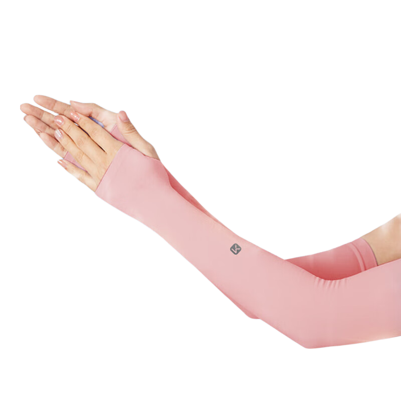 Keep Ice Sleeve Sun Protection Summer Arm Guards for Men And Women, Cycling Outdoor UV Protection Thin Ice Silk Arm Sleeves, Palm-To Cherry Blossom Pink