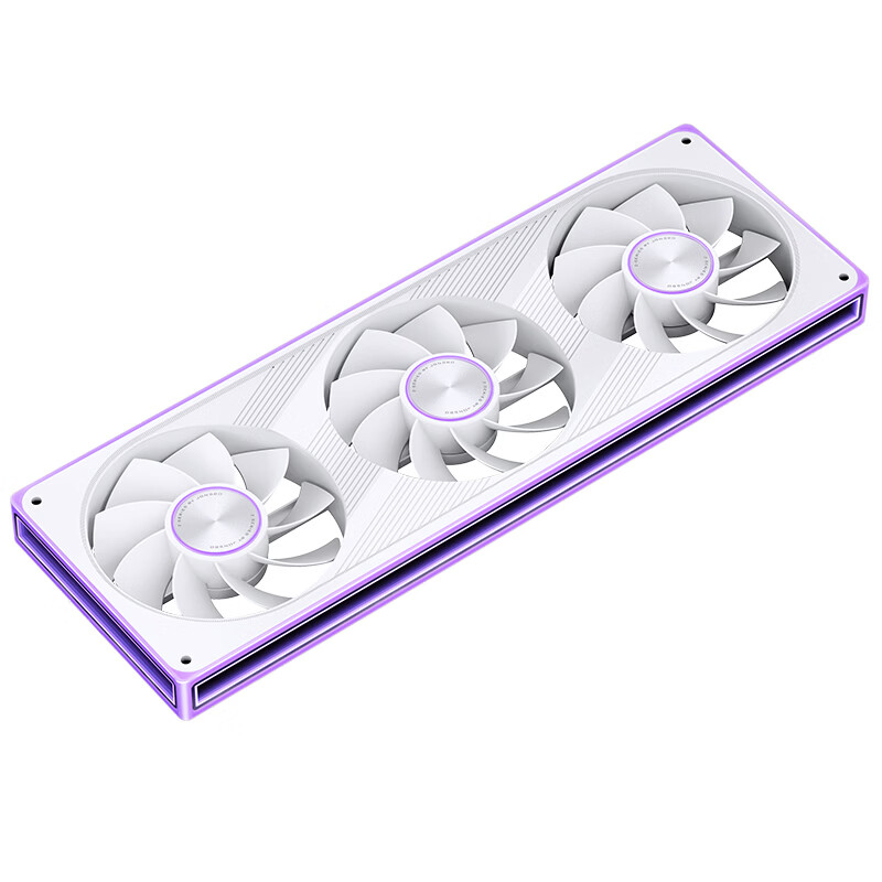 JONSBO ZE-360WR ARGB White 12CM x3 Case Fans Reverse Blade (Four-Sided Thousand-Layer Mirror Full Light Effect / Motherboard Sync Lighting / PWM Male-Female Connector)