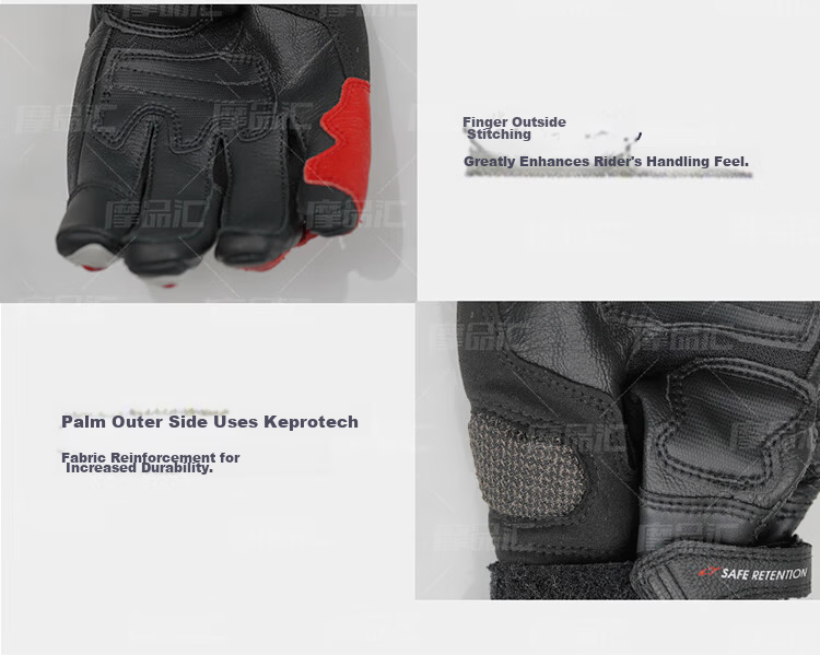 Alpinestars SP-8 V3 A-Star Motorcycle Gloves Racing Road Crash-Resistant Rider Leather Gloves Black White Bright Red XXL 16