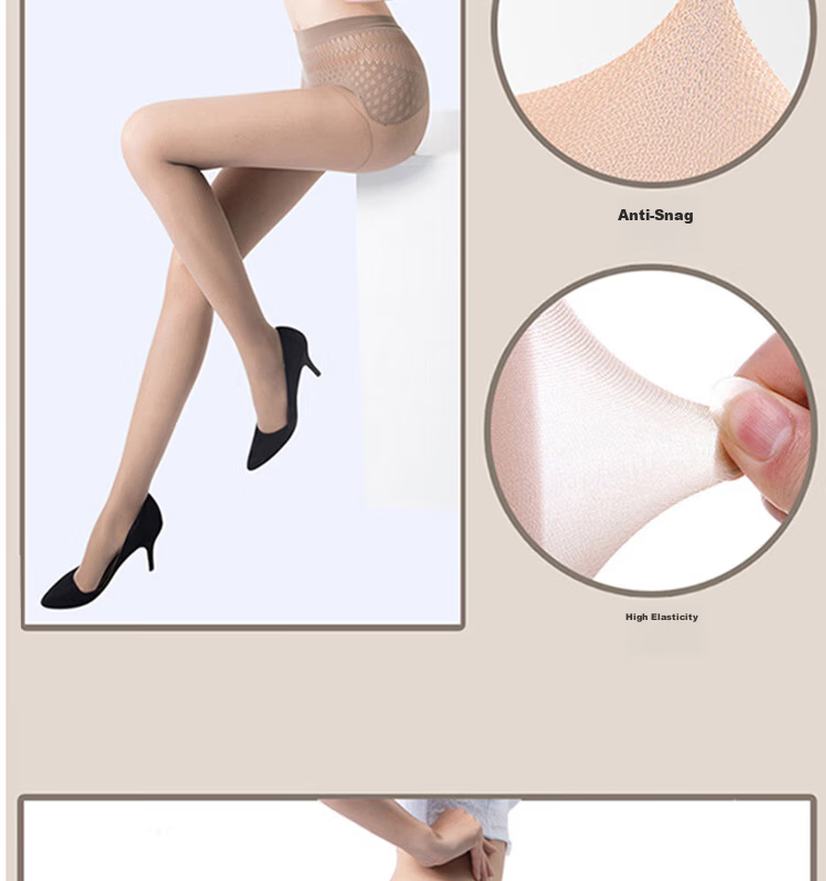 Avandy 15D High Elastic Apple Hip Seamless SPA Mask Silk Transparent Durable Pantyhose for Women 6