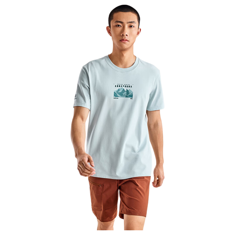 KAILAS Unisex Annapurna Peak Cotton T-Shirt Spring Summer Outdoor Hiking Breathable Short Sleeve Men Women