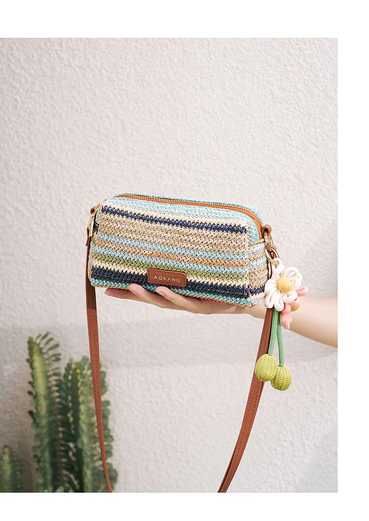 Aokang Women's New Rainbow Fashion Mobile Phone Bag Luxury Crossbody Shoulder Bag Birthday Gift Practical for Girlfriend 16