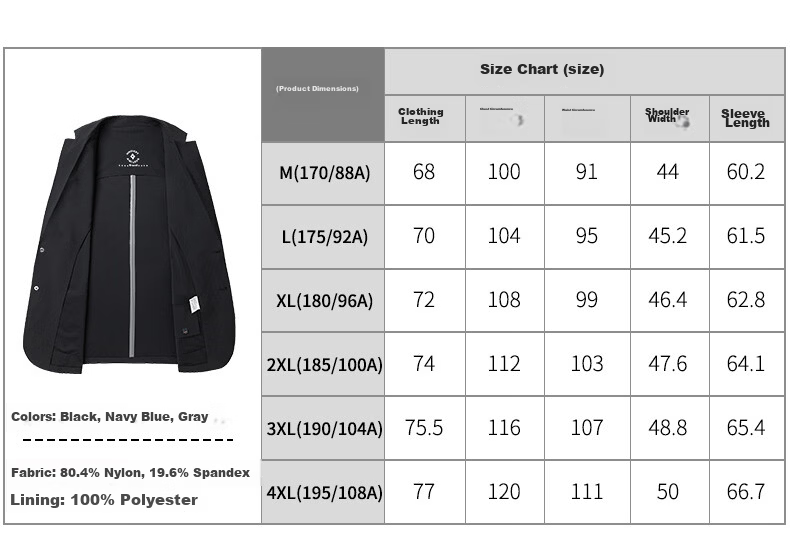 Hodo Men's Sun Protection Jacket Summer Blazer Business Wrinkle-Free Premium Coat Navy XL 1