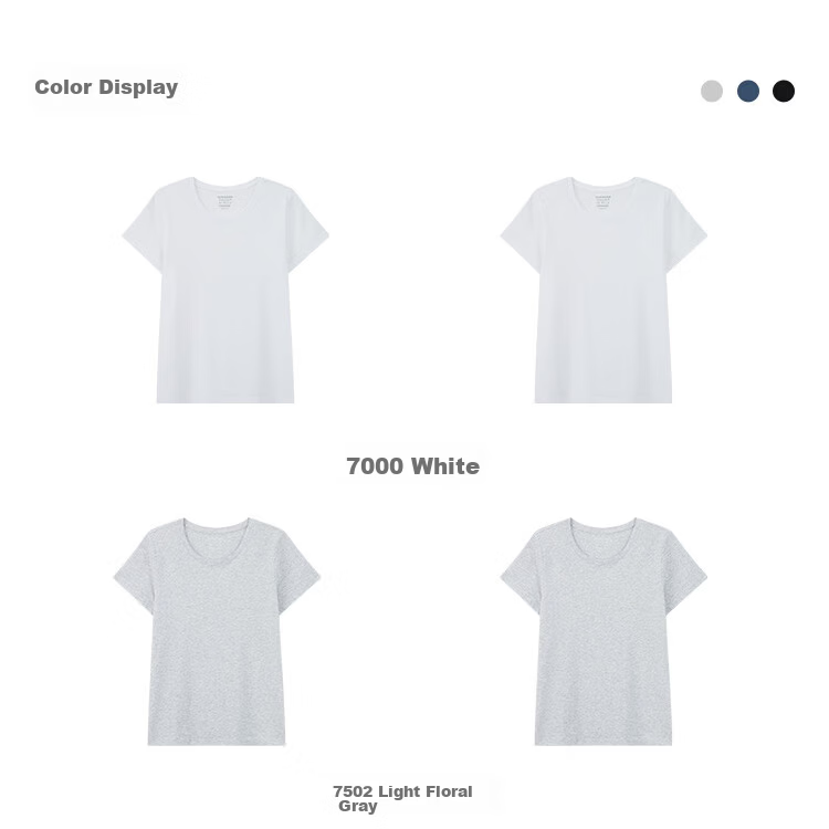 Schiesser Women's Basic Top Comfortable Cotton Solid Color Crew Neck Short Sleeve Homewear Top [2-Pack] White L 12