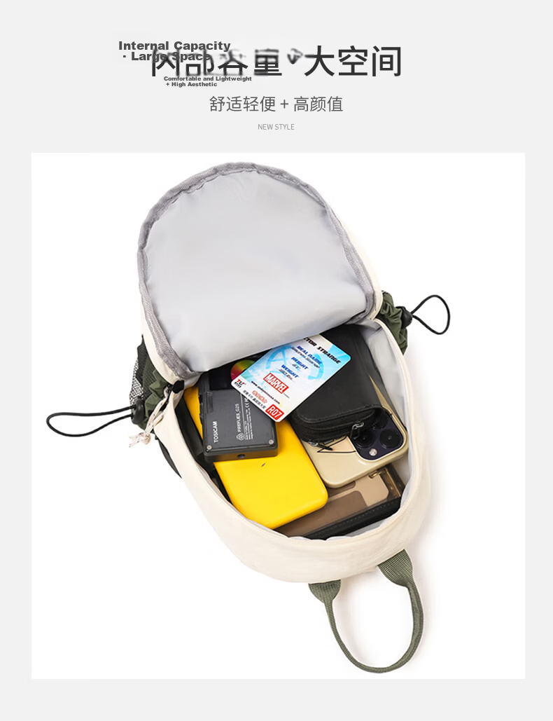 40,000km Lightweight Mini Multi-Purpose Backpack Travel Water Bottle Bag Outdoor Hiking Cycling Camping Casual Small Backpack Chest Bag 5