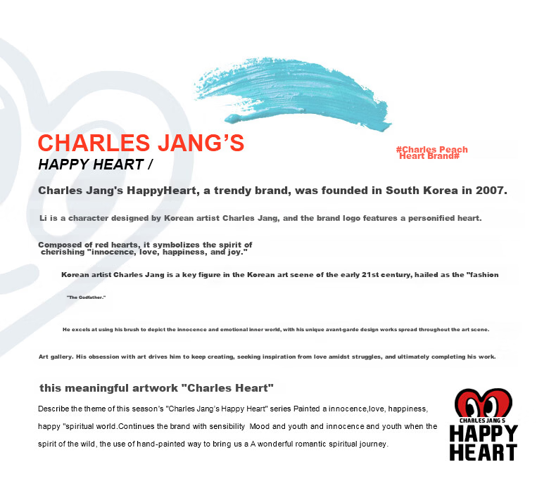 Charles Peach Heart Summer Small Heart Color-Block Breathable Cotton-Padded Couple Casual Unisex Short Sleeve Polo Shirt Off-White XS 2