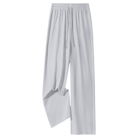 MJ STYLE Wide-Leg Pants for Women, Summer 2026 Early Autumn Loose Casual Versatile Cool-Feeling Skin-Friendly Breathable High-Waist Slimming Long Trousers