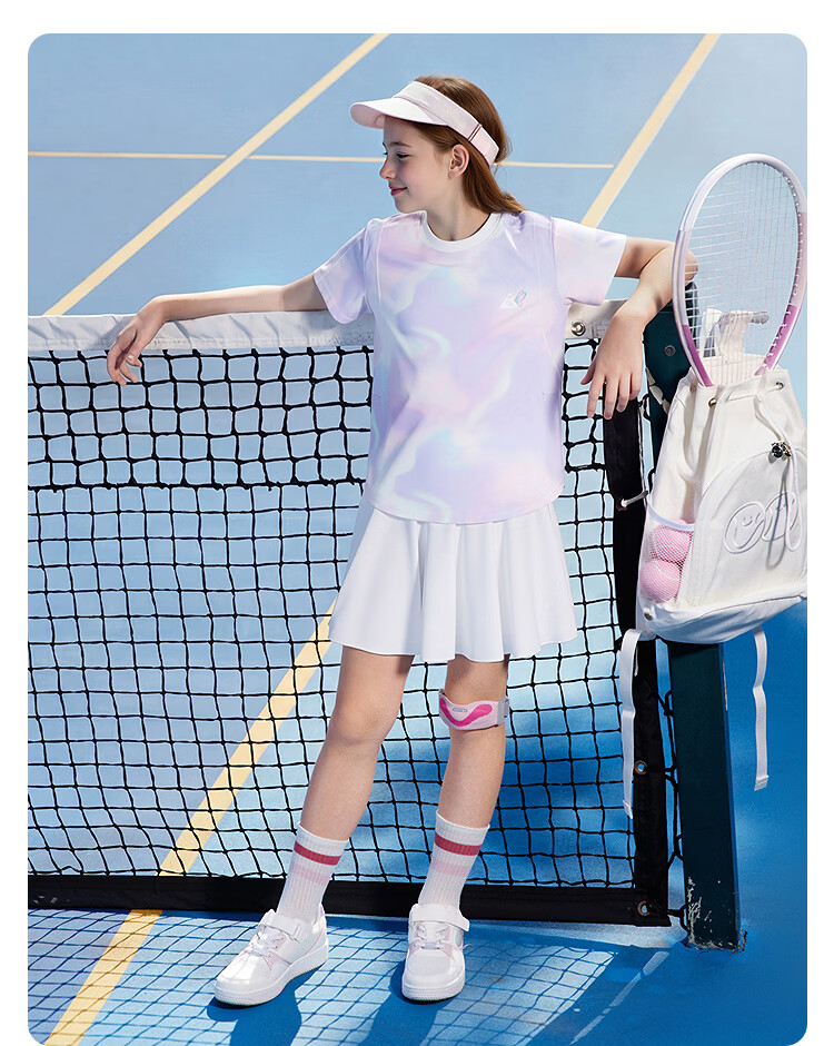 Balabala Girls' Short Sleeve Set Children's Two-Piece T-Shirt 2026 Summer Cool Sun Protection Quick-Dry Skirt Sportswear 22