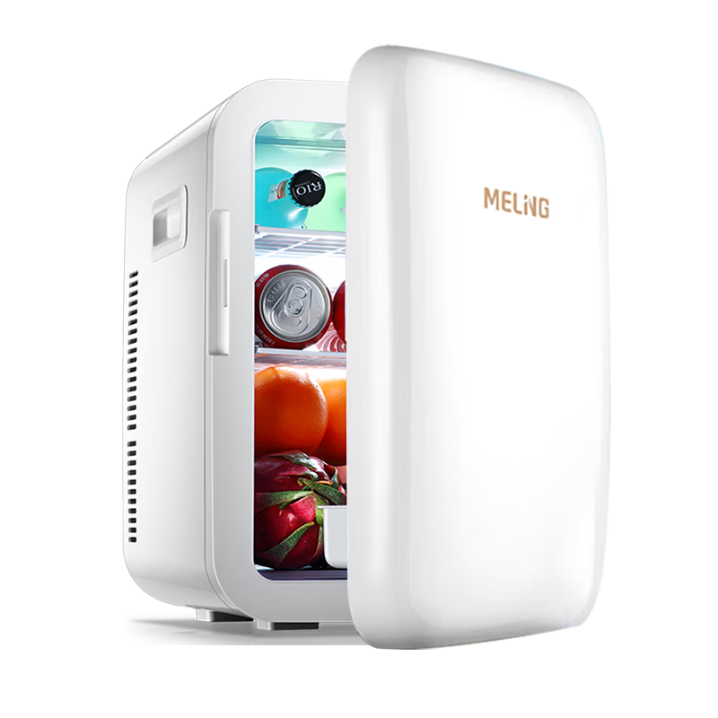MeiLing Car Refrigerator, 20L Mini Fridge, Dorm Office Rental Apartment Breast Milk Cooler Warmer Box, Outdoor Home Appliance