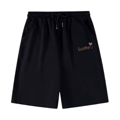 Jeanswest Casual Shorts for Women, 2026 Summer New Style, Pure Cotton Slimming Athletic Versatile Printed A-Line Casual Knee-Length Shorts