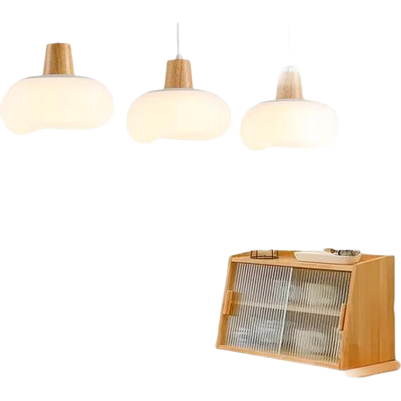 NVC Cream-Style French Romantic Cloud-Shaped Pendant Light, Restaurant Light, Smart Full Spectrum 3-Head Chandelier WHDD48D/G-01