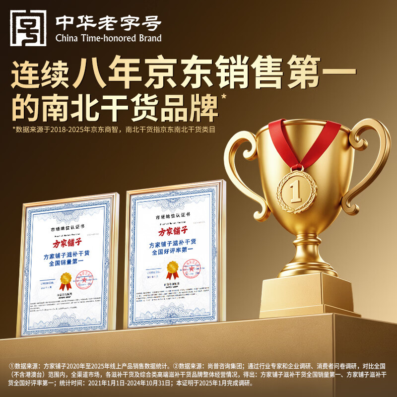 方家铺子五星和田骏枣500g*2袋红枣新疆特级大枣和田枣煲汤煮粥