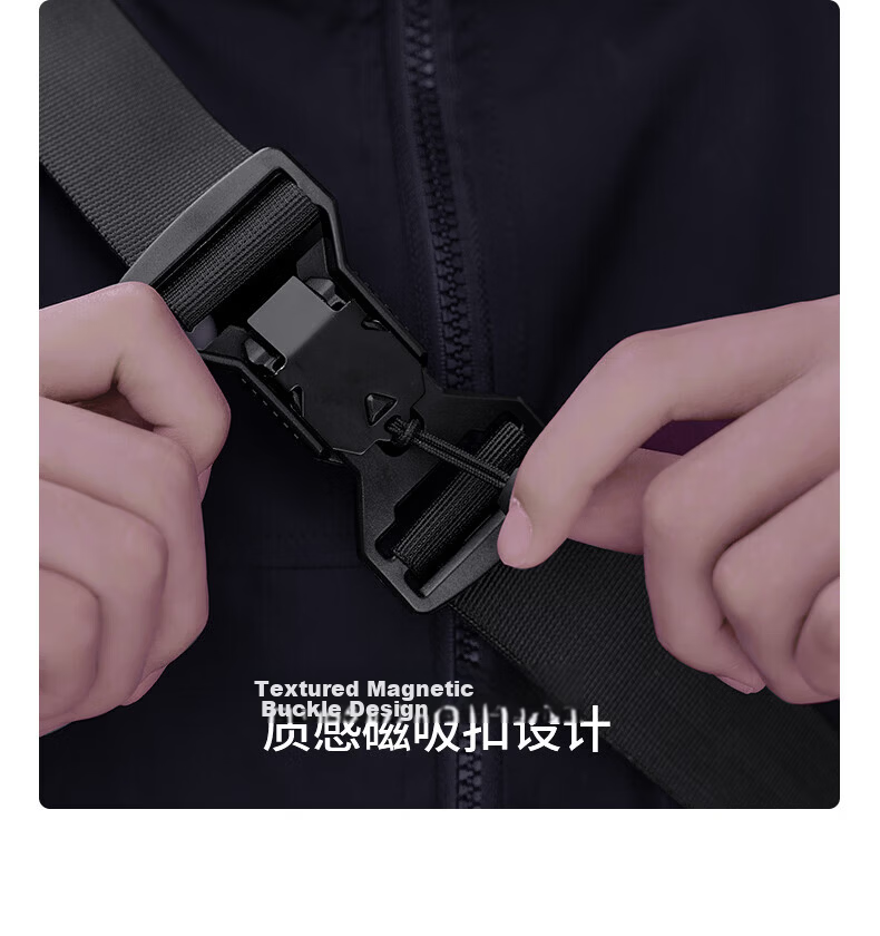 Warrior Men's Crossbody Bag 2026 New Magnetic Buckle Chest Bag Casual Commuter Shoulder Bag Portable Waterproof Cycling Bag 14