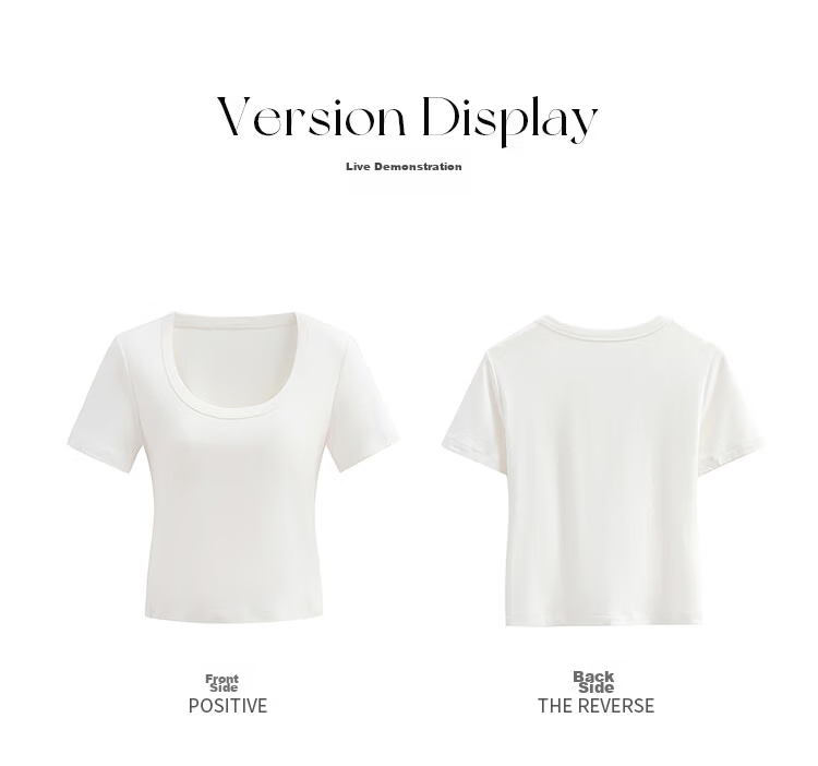 Herbal Original Color Short Sleeve T-Shirt Women Basic White Loose Korean Style Summer 2026 New Round Neck Black Top 4