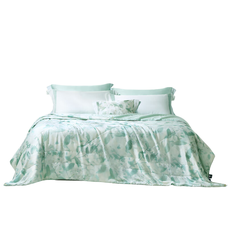 FUANNA 100% Silk Summer Quilt, Washable Single Bed Air Conditioning Blanket, 60s Tencel Cooling Comforter, Gift, 152×210cm