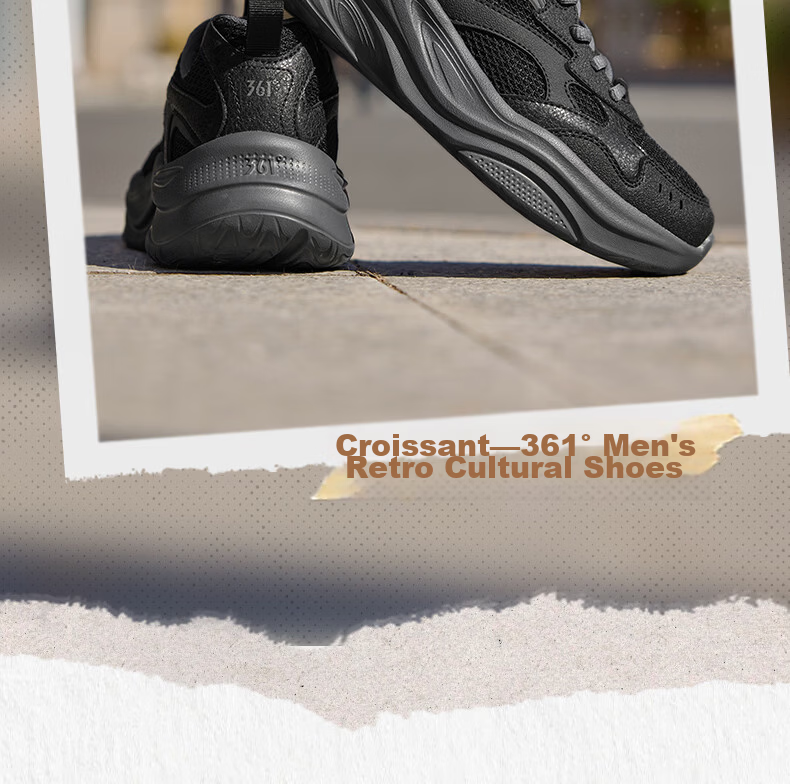 361° Men's Casual Shoes Summer Breathable Lightweight Commuter Sports Retro Versatile Dad Sneakers 672616781-4 2