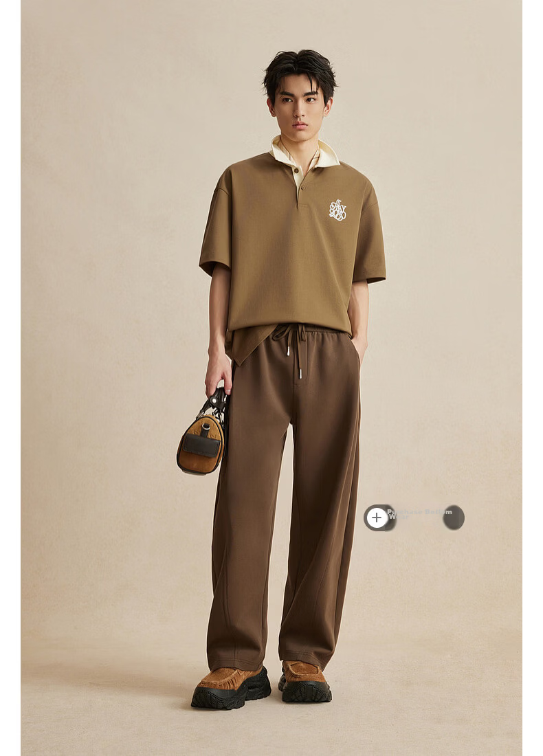 CABBEEN Polo Shirt Men Embroidered High-Frequency Heat Transfer Logo Light Color Contrast Collar 2026 Summer Short Sleeve Polo Shirt 6